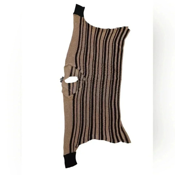 Wooden Ships EUC Black  and Brown LS Knit Sweater Size M-L - Picture 5 of 9